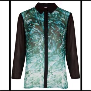 Ted Baker London Rosette Print Shirt Chiffon